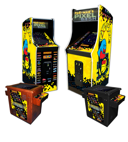 Pacman Pixel Bash Cabaret, 26" Upright, Cocktail Tables - Click Image to Close